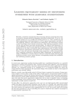 Learning Equivariant Models by Discovering Symmetries with Learnable Augmentations