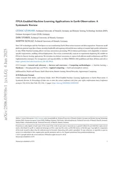 FPGA-Enabled Machine Learning Applications in Earth Observation: A Systematic Review