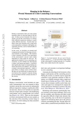 Hanging in the Balance: Pivotal Moments in Crisis Counseling Conversations