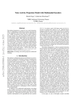 Voice Activity Projection Model with Multimodal Encoders