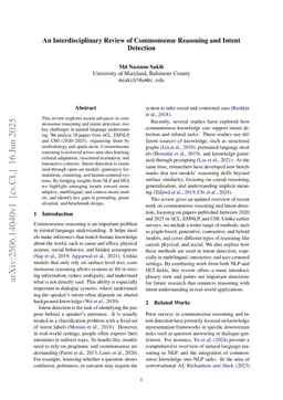 An Interdisciplinary Review of Commonsense Reasoning and Intent Detection