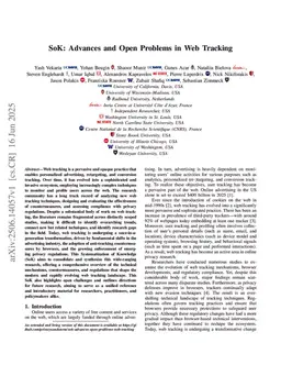 SoK: Advances and Open Problems in Web Tracking