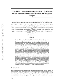 CLGNN: A Contrastive Learning-based GNN Model for Betweenness Centrality Prediction on Temporal Graphs