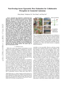 Non-Overlap-Aware Egocentric Pose Estimation for Collaborative Perception in Connected Autonomy