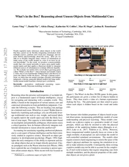 What's in the Box? Reasoning about Unseen Objects from Multimodal Cues