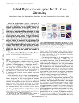 Unified Representation Space for 3D Visual Grounding