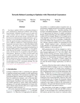 Towards Robust Learning to Optimize with Theoretical Guarantees