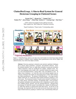 ClutterDexGrasp: A Sim-to-Real System for General Dexterous Grasping in Cluttered Scenes