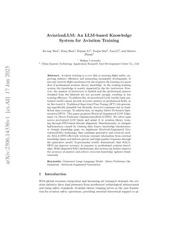 AviationLLM: An LLM-based Knowledge System for Aviation Training