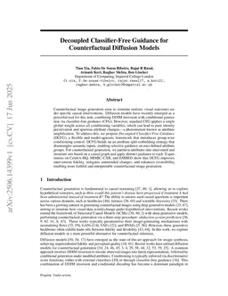 Decoupled Classifier-Free Guidance for Counterfactual Diffusion Models