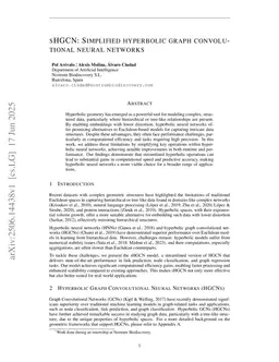 sHGCN: Simplified hyperbolic graph convolutional neural networks