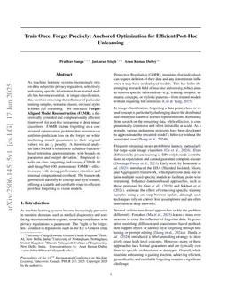 Train Once, Forget Precisely: Anchored Optimization for Efficient Post-Hoc Unlearning