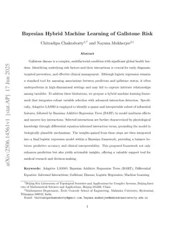 Bayesian Hybrid Machine Learning of Gallstone Risk