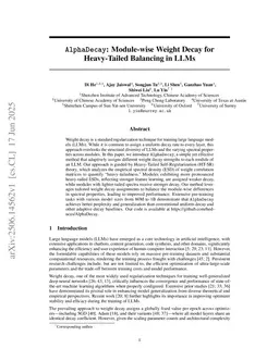 AlphaDecay: Module-wise Weight Decay for Heavy-Tailed Balancing in LLMs