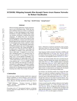 SCISSOR: Mitigating Semantic Bias through Cluster-Aware Siamese Networks for Robust Classification