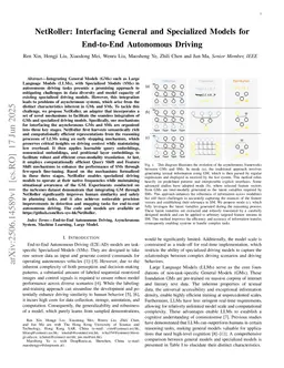 NetRoller: Interfacing General and Specialized Models for End-to-End Autonomous Driving