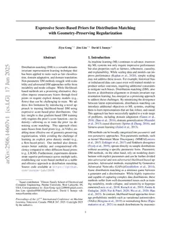 Expressive Score-Based Priors for Distribution Matching with Geometry-Preserving Regularization