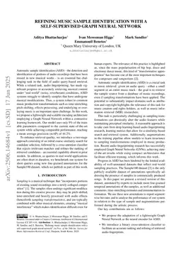Refining music sample identification with a self-supervised graph neural network