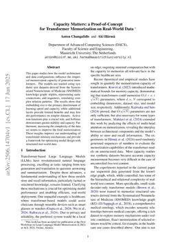 Capacity Matters: a Proof-of-Concept for Transformer Memorization on Real-World Data