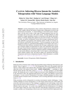 Casper: Inferring Diverse Intents for Assistive Teleoperation with Vision Language Models