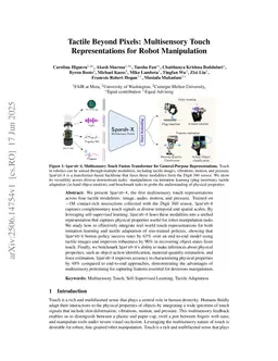 Tactile Beyond Pixels: Multisensory Touch Representations for Robot Manipulation