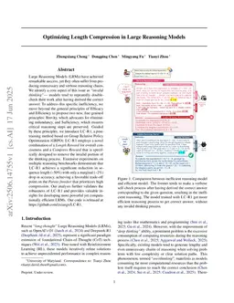 Optimizing Length Compression in Large Reasoning Models
