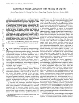 Exploring Speaker Diarization with Mixture of Experts