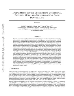 MODS: Multi-source Observations Conditional Diffusion Model for Meteorological State Downscaling