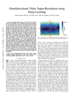 Omnidirectional Video Super-Resolution using Deep Learning