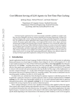 Cost-Efficient Serving of LLM Agents via Test-Time Plan Caching