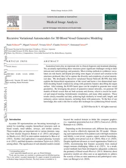 Recursive Variational Autoencoders for 3D Blood Vessel Generative Modeling