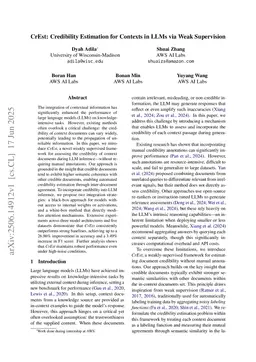 CrEst: Credibility Estimation for Contexts in LLMs via Weak Supervision