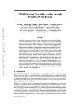 POCO: Scalable Neural Forecasting through Population Conditioning