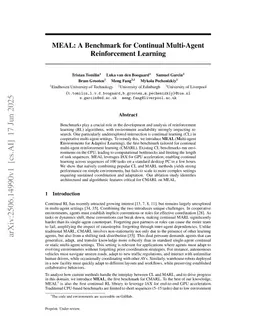 MEAL: A Benchmark for Continual Multi-Agent Reinforcement Learning