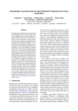 Semantically-Aware Rewards for Open-Ended R1 Training in Free-Form Generation