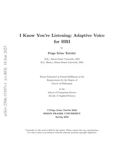 I Know You're Listening: Adaptive Voice for HRI