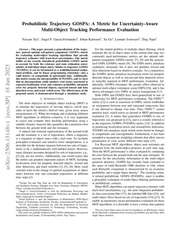 Probabilistic Trajectory GOSPA: A Metric for Uncertainty-Aware Multi-Object Tracking Performance Evaluation