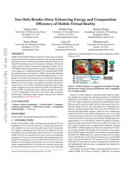 You Only Render Once: Enhancing Energy and Computation Efficiency of Mobile Virtual Reality