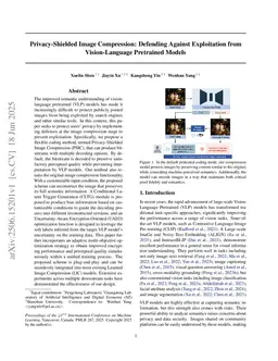 Privacy-Shielded Image Compression: Defending Against Exploitation from Vision-Language Pretrained Models
