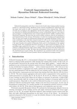 Centroid Approximation for Byzantine-Tolerant Federated Learning
