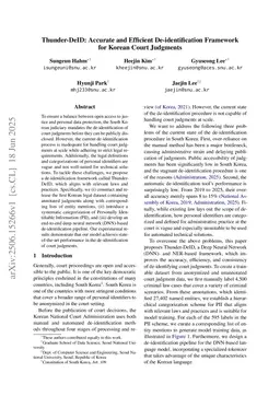 Thunder-DeID: Accurate and Efficient De-identification Framework for Korean Court Judgments