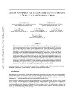 Domain Adaptation for Image Classification of Defects in Semiconductor Manufacturing