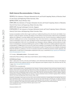 Multi-Interest Recommendation: A Survey