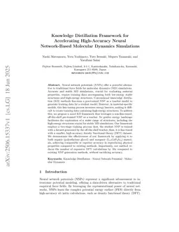 Knowledge Distillation Framework for Accelerating High-Accuracy Neural Network-Based Molecular Dynamics Simulations