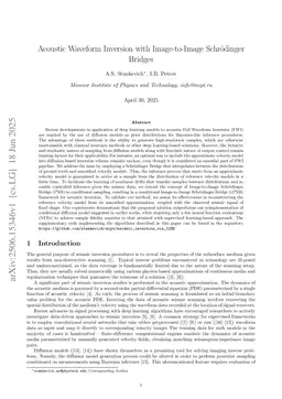 Acoustic Waveform Inversion with Image-to-Image Schrödinger Bridges