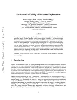 Performative Validity of Recourse Explanations