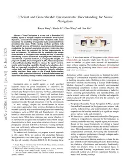 Efficient and Generalizable Environmental Understanding for Visual Navigation