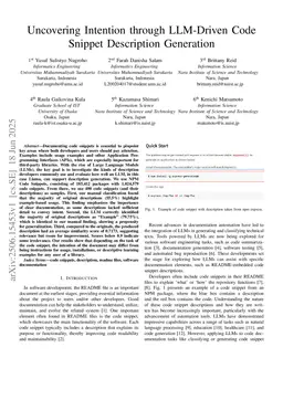 Uncovering Intention through LLM-Driven Code Snippet Description Generation