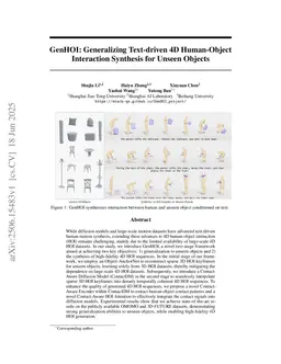 GenHOI: Generalizing Text-driven 4D Human-Object Interaction Synthesis for Unseen Objects
