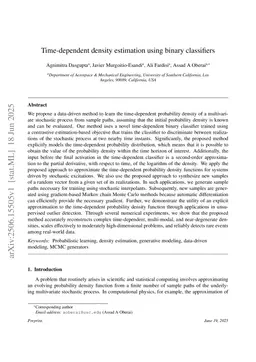 Time-dependent density estimation using binary classifiers